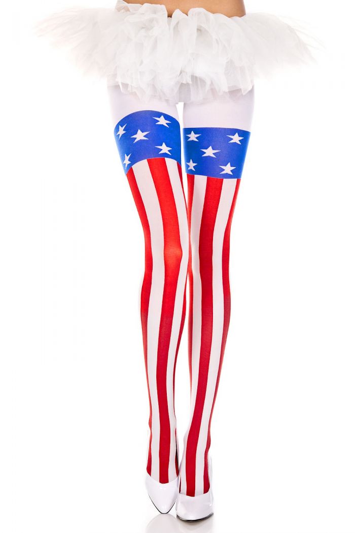 Music Legs American-flag-print-pantyhose  Pantyhose Collection 2018 | Pantyhose Library