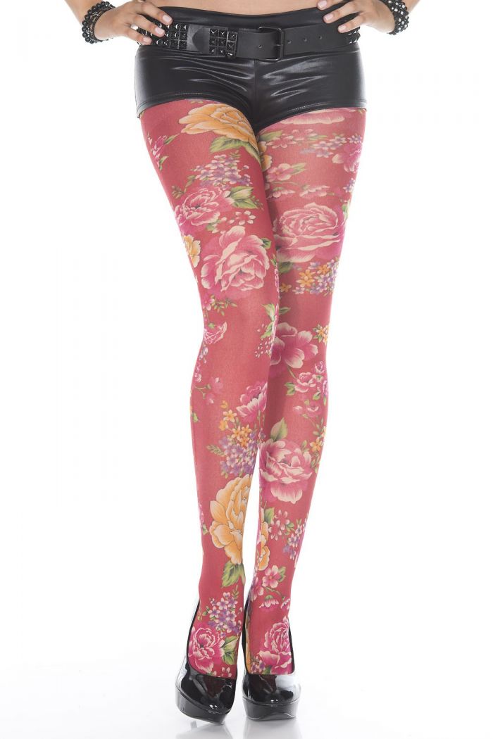 Music Legs Blooming-flowers-pantyhose  Pantyhose Collection 2018 | Pantyhose Library