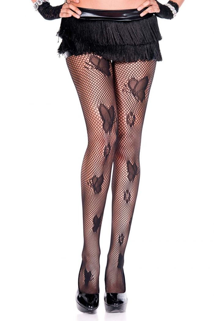 Music Legs Butterfly-and-flower-design-fishnet-pantyhose  Pantyhose Collection 2018 | Pantyhose Library