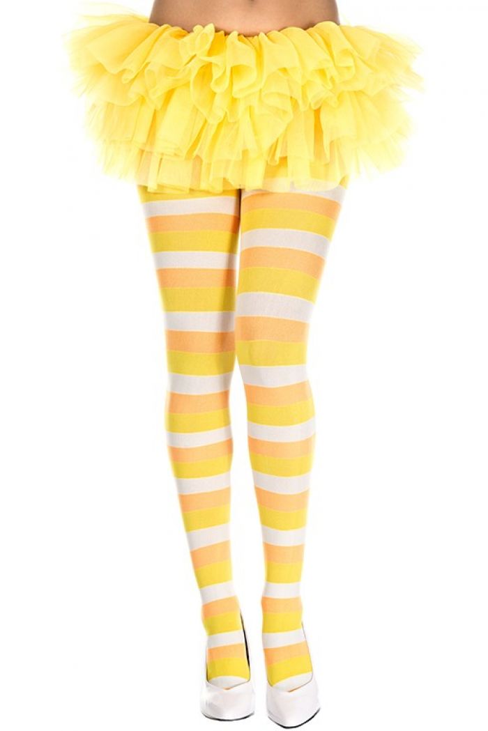 Music Legs Candy-corn-pattern-spandex-pantyhose  Pantyhose Collection 2018 | Pantyhose Library