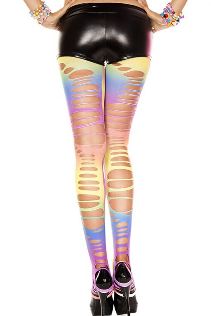 Music Legs Ripped-rainbow-spandex-stirrup-leggings  Footles Panyhose 2018 | Pantyhose Library