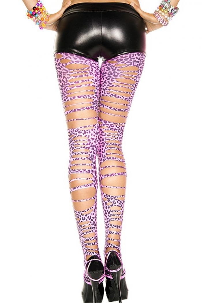 Music Legs Tattered-leopard-print-footless-tights  Footles Panyhose 2018 | Pantyhose Library