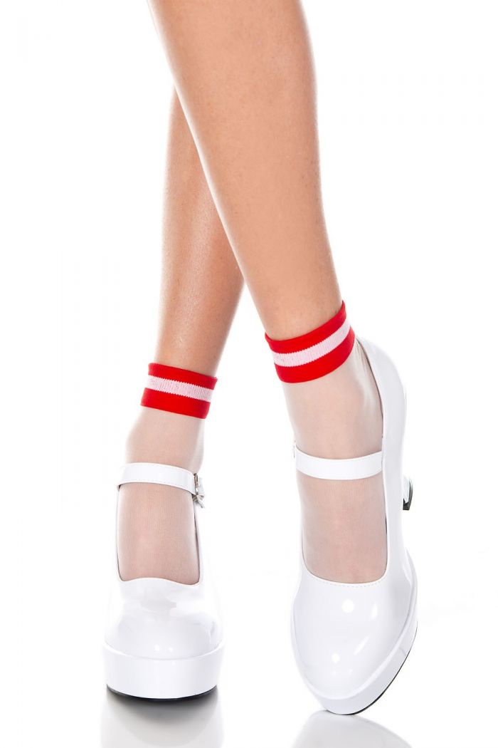 Music Legs Striped-sheer-ankle-hi  Ankle Highs 2018 | Pantyhose Library