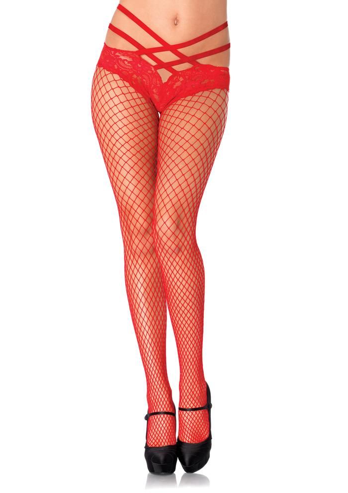 Leg Avenue Cage-strap-panty-net-tights-view  Tights Catalog 2018 | Pantyhose Library