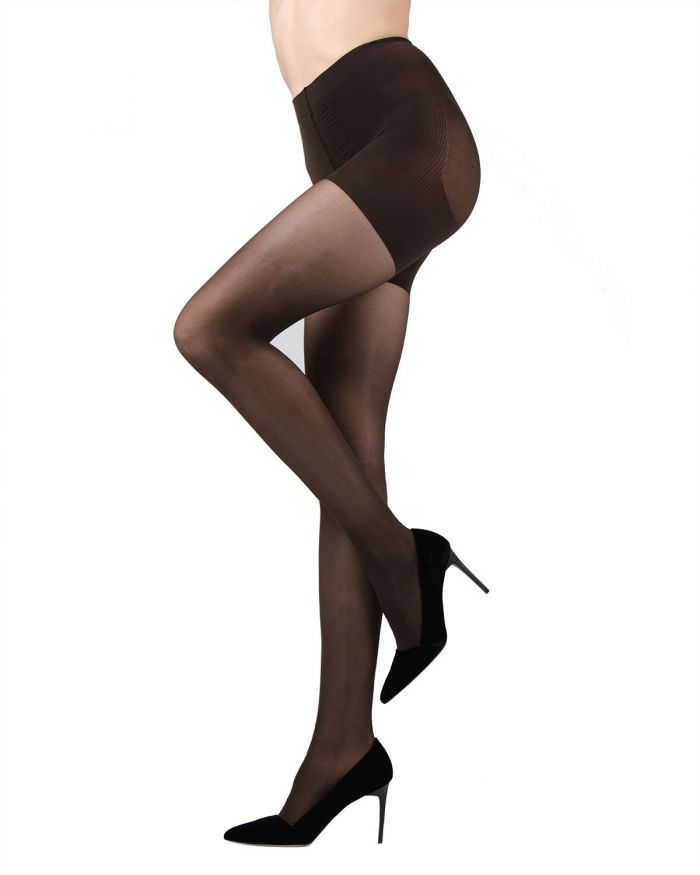 Memoi Opaque Tights 2018 Mo-840-dk-chocolate-front_web  Hosiery Catalog 2018 | Pantyhose Library