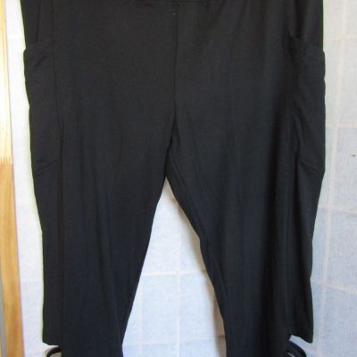NWT ShoSho Black Polyester/Spandex Yoga Legging Workout Women's Pants Size 3X