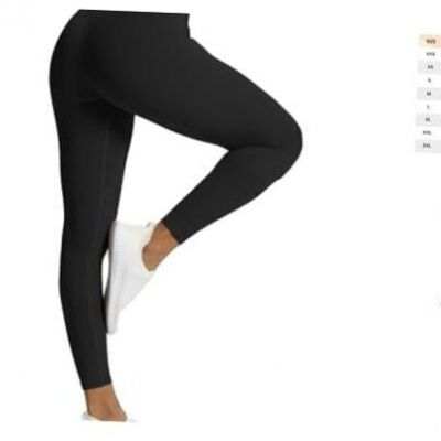 High Waisted Workout Leggings for Women Tummy Control Buttery Medium Black