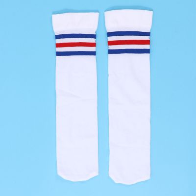 Unisex Long Tube Socks Striped Over Knee Socks Open Toes Stockings Good Stretchy