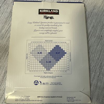 Hanes/Kirkland Signature PH-Ultra Silky Sheer-Size CD-Color Pearl-Sandalfoot Toe