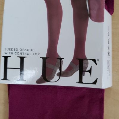 NWT Women's Hue Sueded Opaque Tights w/ Control Top Size 1  Beet