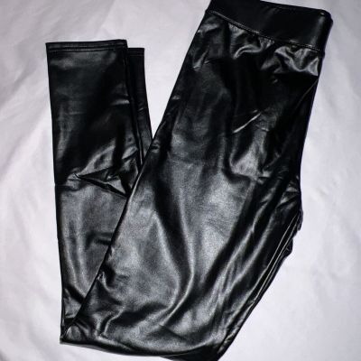Fashion Nova Faux Leather Leggings Yoga Pants Black Stretch Trousers L/XL