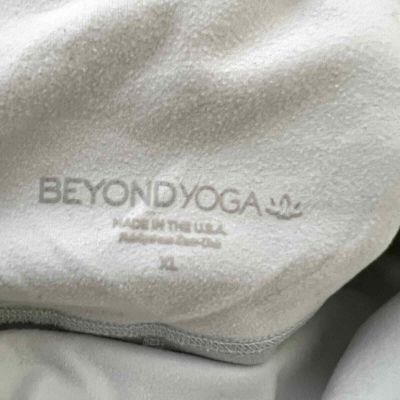 BEYOND YOGA Women's size XL Light Blue Space Dye Slashed Workout Yoga Leggings