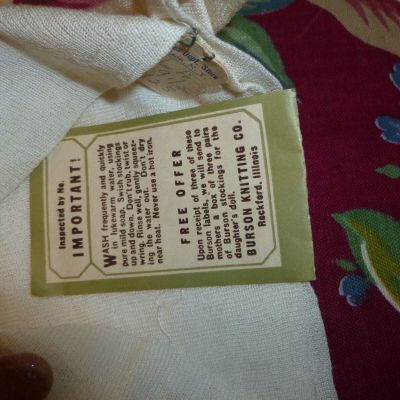 HTF- NWT Victorian Edwardian Stockings NOS Antique Flapper white Bridal hosiery
