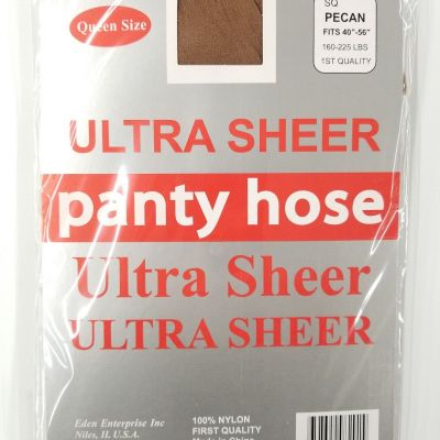 6 Packs Ultra Sheer Pantyhose 100perc Nylon Stocking Queen Size Pecan