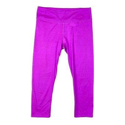 Fabletics Define PowerHold Mid-Rise Capri Bright Neon Pink Purple Blend Size SM