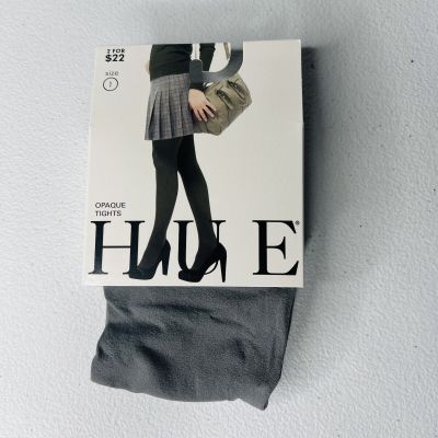 NWT Womens Hue Opaque Tights 1 Pair Pack Size 1 Steel Gray