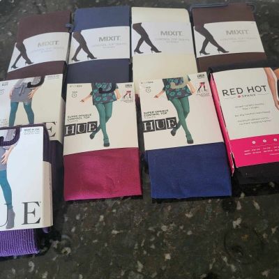 Lot of 9 NWT Tights - sizes in pics - Spanx,Mixit,Hue!!! Super Deal!!