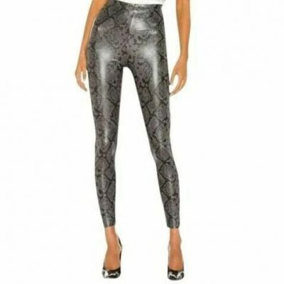 New 7 for All Mankind Womens Faux Leather Leggings Pants Snake Print Size Small