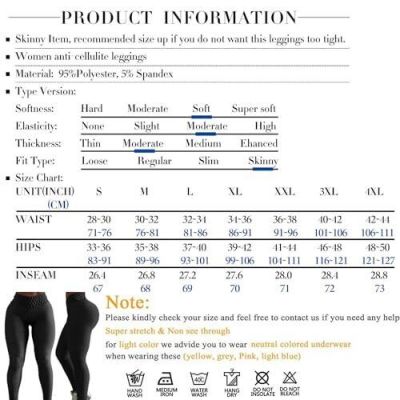 Butt Lifting Leggings for Women Tummy Control Tiktok Workout Yoga Large Black