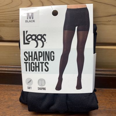 NEW L’eggs Shaping Tights Black size opaque M 01923