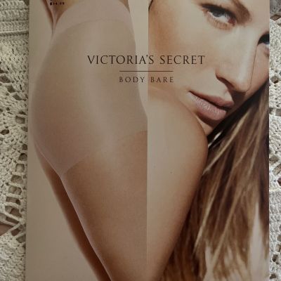 Victoria’s Secret Body Bare 7 Denier Control Top Pantyhose Black C