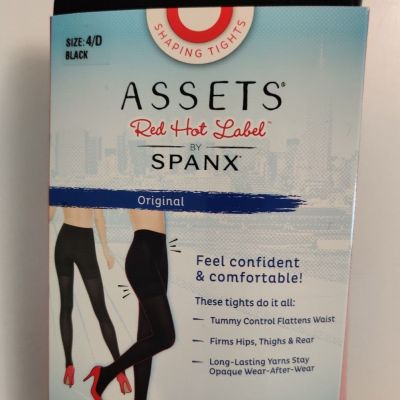 Love Your Assets SPANX Red Hot Label Tights Black NEW sz 4/D 180-220 lbs 5'4-6'