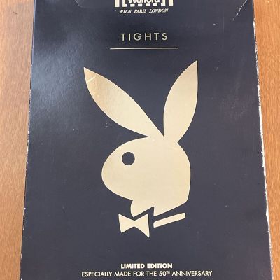 Wolford 50th Anniversary Limited Edition Playboy Tights Small Sahara/Black.