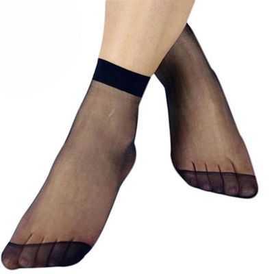 10 Pairs Short Stockings Durable Elastic Transparent Casual Socks Clear