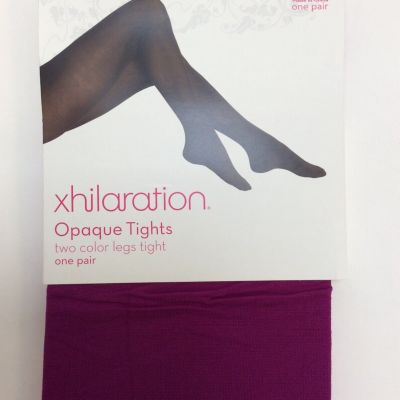NWT S/M Xhilaration Opaque Tights Front/Back 2 Color Purple/Pink Tights