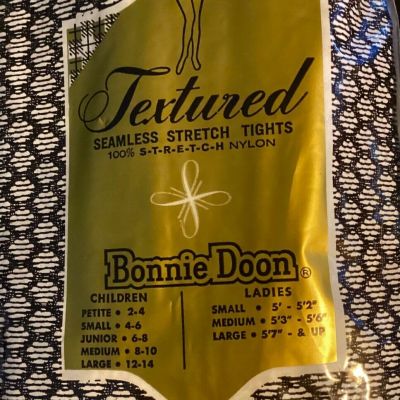 Vintage Bonnie Doon Seamless Tights 100perc Stretch Nylons White Shimmer Sz 9 Foot