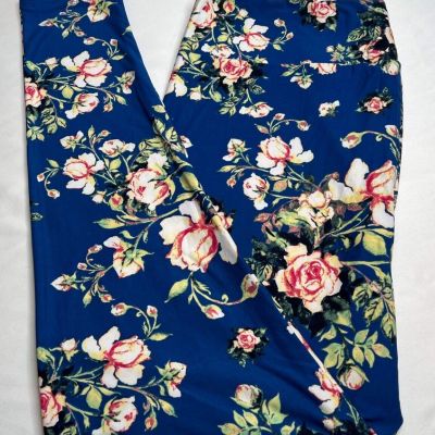 NEW LuLaRoe TC2 Legging BLUE FLORAL Pink Peach Lime Olive Green COLORFUL GARDEN