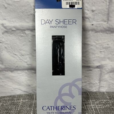 Catherine's Day Sheer Pantyhose Plus Size A Black New Up to 5'7