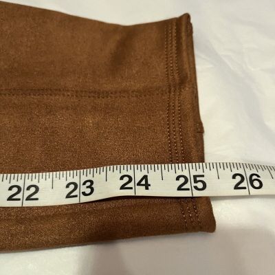 NWT Spanx faux swede leggings size 1X rich caramel color inseam 25” pull on