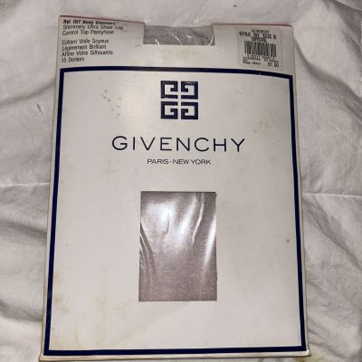 Vintage GIVENCHY French Ultra Sheer Light Control Pantyhose Sz B Shimmery