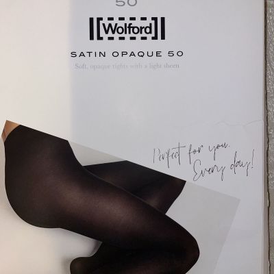 Wolford Satin Opaque 50 Tights Color: Jean Size: Extra Small 18379 - 10