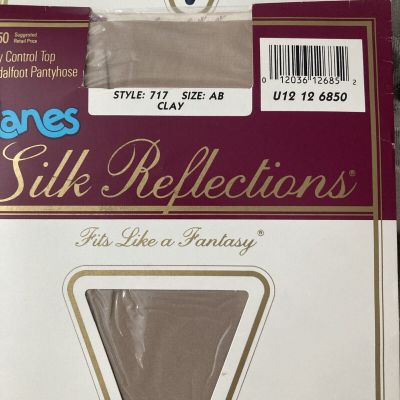 Hanes Silk Reflections Control Top Tights Pantyhose-Lot of 6 New All Size AB