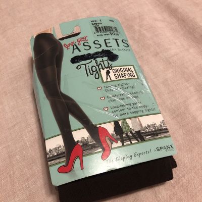 NEW Love Your Assets by Spanx Original Shaping Tights Sz 1 Brown 158B Slimming