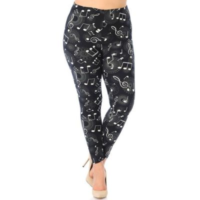 Plus Size Musical Note Leggings | Music Note, Music Notes