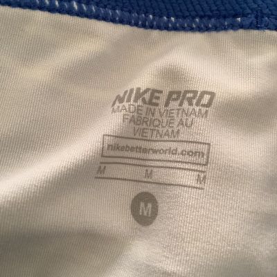 Nike Pro Leggings Women  Medium M Bright Blue Neon Gym Pull On Workout