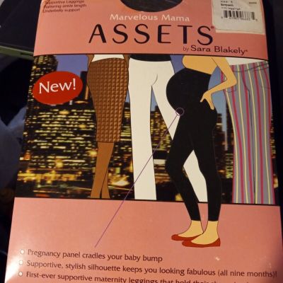Marvelous Mama Assets by Sarah Blakely Brown Maternity Tights  Size 1 New!