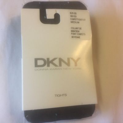 Women DKNY Black Confetti Pastel Dots MEDIUM 120-165 lbs  Italian