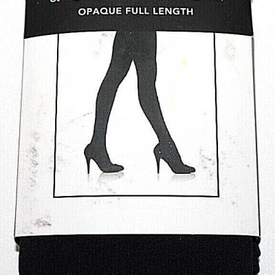 Attention Black Opaque Full Length Tights 2 Pair - Size 1X/2X