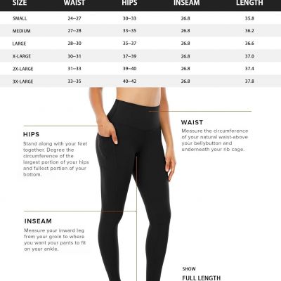 Leggings with Pockets for Women, High Waisted Tummy Control Workout Yoga Pants