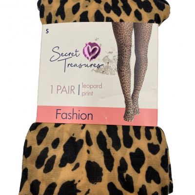 Secret Treasures Leopard Print Tights, 1 Pair, Size Small - Brand  New With Tags