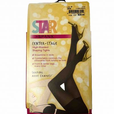 Star Power Spanx Shaping Tights Center Stage Size F Java Brown Hi Waist