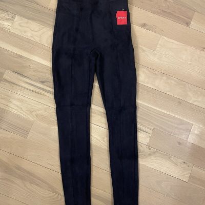 NWT Spanx Navy Faux Suede Leggings S/P