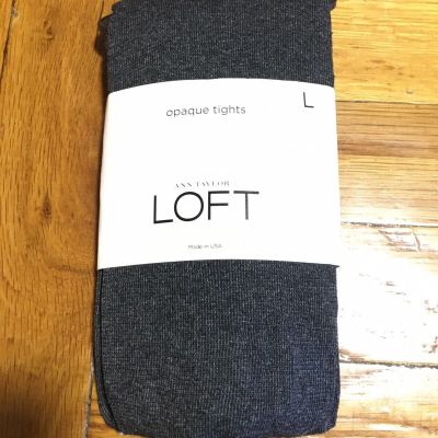 NWT Ann Taylor Loft Tights Opaque Grey Sz L  (2015/2016 Version Better Quality)