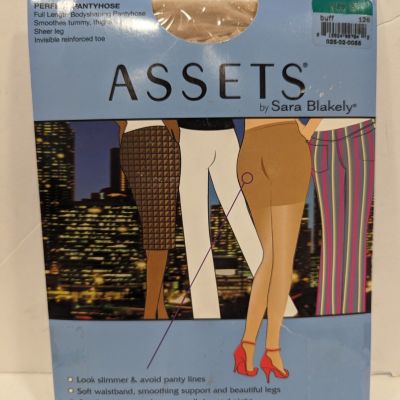 ASSETS PERFECT PANTYHOSE by Sara Blakely Size 3 Buff 126 Full Body Shaping