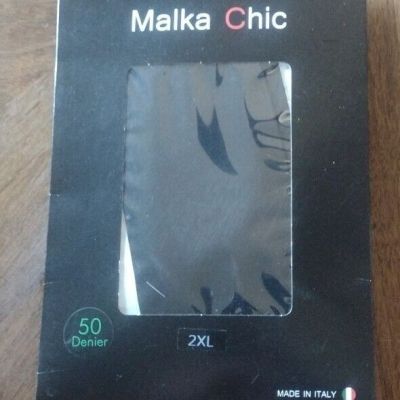 Malka Chic 2 XL 50 Denier Curvy Super Stretch Tights Black