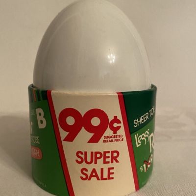 Vintage L’eggs Egg Suntan Pantyhose Regular Size B Sheer Toe New NOS Made In USA